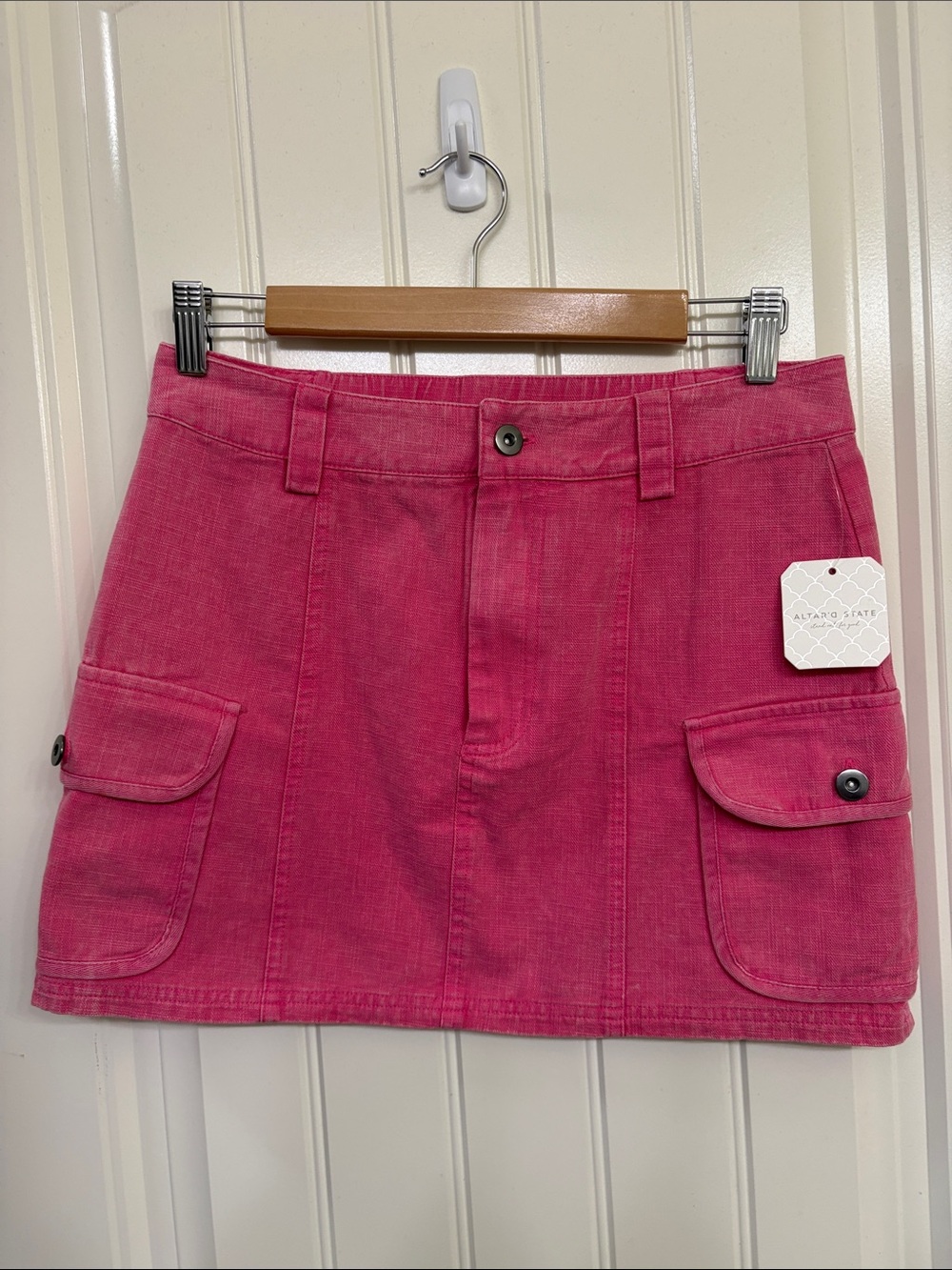 Altar'd State Hot Pink Cargo Mini Skirt